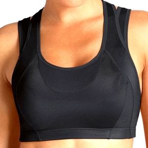 NWT SYROKAN Women's Sports bra and Swimsuit size Large Black